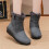 Women's Winter Boots Waterproof Side Zip Grey Size 8.5 2