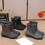 Women's Winter Boots Waterproof Side Zip Grey Size 8.5 7