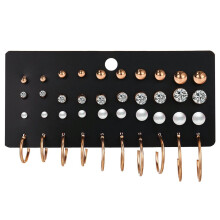 Rose Gold Dainty Stud Earrings Hypoallergenic 20-Pair