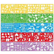 Kids Color Drawing Templates Plastic Stencils 20 Pcs
