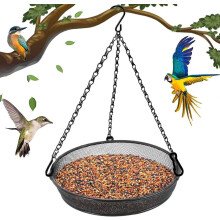 Metal Mesh Hanging Bird Feeder Garden Tray