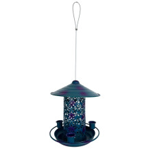 Metal Bird Feeder Outdoor Iron Hanging Feeder for Garden