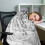 Grey Flannel Fleece Throw Blanket 50x60in Eucalyptus Design 4
