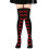 Halloween Over-Knee Stockings Black Red Bone Design 1