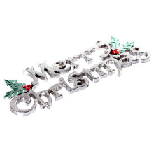 Christmas Letter Card Ornament Silver 5.51 Inch