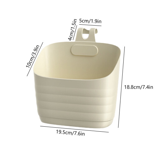 Karymi Wall-Mounted Stackable Storage Basket Beige 2