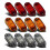 LED Side Marker Lights 12-24V 4 pcs Yellow Red White 8