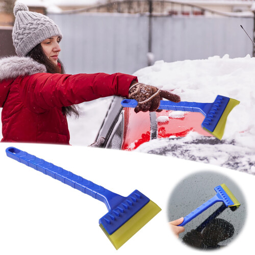 Car Ice Scraper Brass Blade Long Handle Portable 1