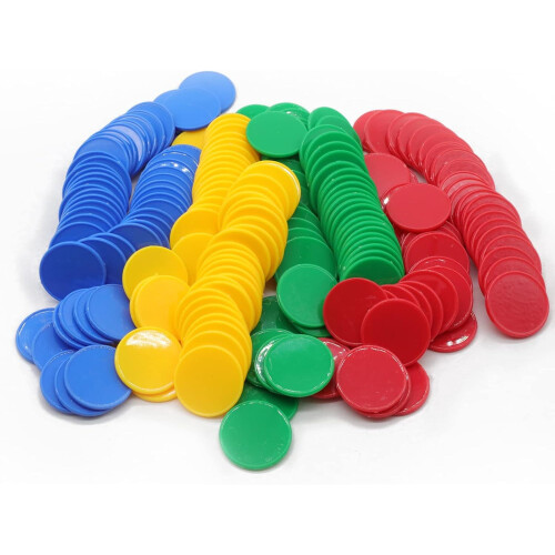 Plastic Poker Chips Circular Color Math Counting Game Coins