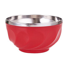 Kids' insulated stainless steel double-layer bowl, colorful