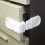 White Safety Drawer Locks Double Push Button 5 Pcs 1