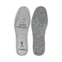 Checkered Aluminum Foil Wool Felt Insoles 1/5 Pairs