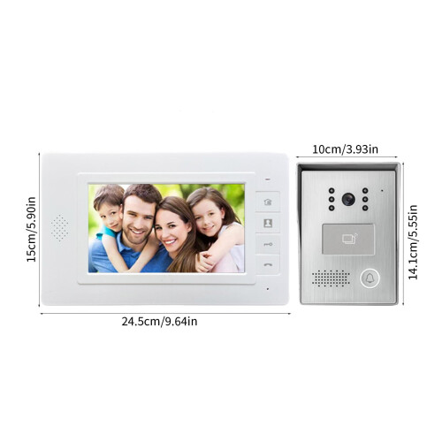 7-inch Wired Video Intercom Doorbell System with LCD 2