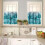 Forest Kitchen Valance Curtains Set of 3 Watercolor 2