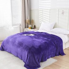 Plush Fuzzy Fleece Blanket Queen Size Dark Purple