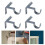 Curtain Rod Brackets Zinc Alloy 4 Pcs Silver 1