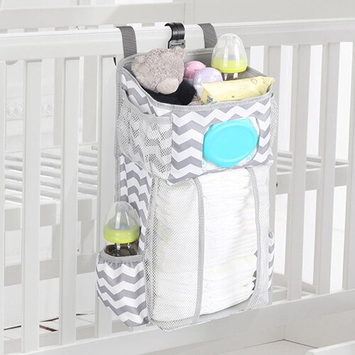 Oxford Cloth Crib Hanging Diaper Organizer