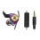 Bluetooth Headset with Wired Earphones Stereo 2pcs 6
