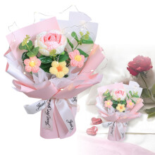 Crochet Flower Bouquet Roses 4 pcs