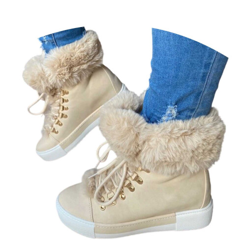 Women's Snow Boots Beige Size 7 2