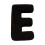Alphabet Pillow Black Soft Plush E 1 piece 1