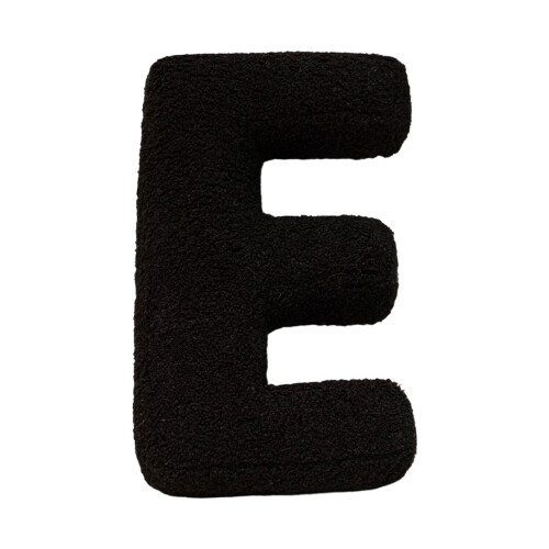Alphabet Pillow Black Soft Plush E 1 piece