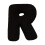 Alphabet Pillow Black Soft Plush 26 Letters 1