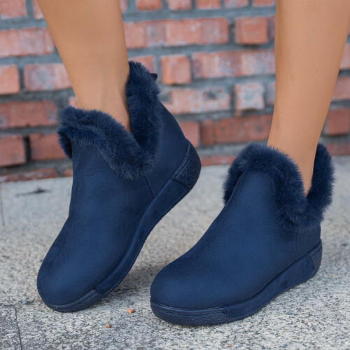 Women's Tall Snow Boots Navy Size 6 1