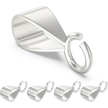 925 Sterling Silver Slider Pendant Clasp with Open Loop