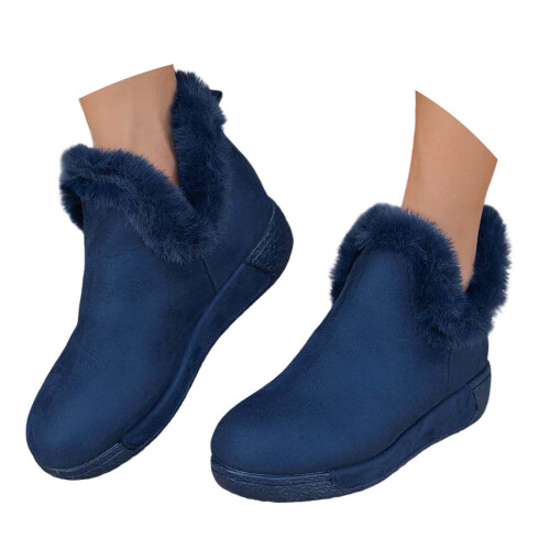 Women's Tall Snow Boots Navy Size 6 2