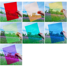 Color Correction Light Gel Filters 7 Colors 14-Pack