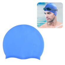 Silicone Swim Cap Unisex Adult Short Long Hair with Ear