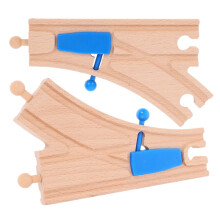 Wooden Train Accessories Set 2 Pieces 6.9 x 3.7 x 0.5 Inches