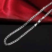 925 Silver Figaro Necklace 4MM 16-30 Inch