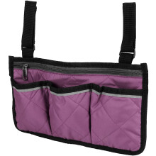 Wheelchair Armrest Bag Waterproof Purple