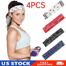 Tie Headbands for Men and Women 4 Pack