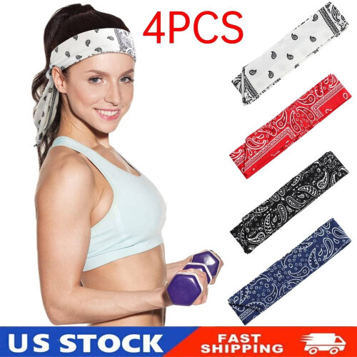 Tie Headbands for Men and Women 4 Pack