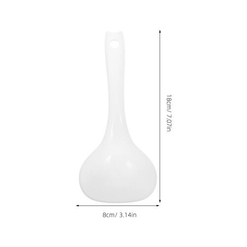 Rice Ladle Spoon White PP 6 Pieces 1