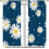 White Daisy Floral Curtains Abstract Blue White Print 84" W 7