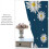 White Daisy Floral Curtains Abstract Blue White Print 84" W 3