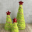 Lime Green Furry Mini Christmas Trees 3 Pcs 4