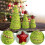 Lime Green Furry Mini Christmas Trees 3 Pcs 2