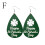 St. Patrick's Day Earrings Green Geometric Irish Design 1 2