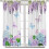 Purple Hydrangea Curtains Wisteria Butterfly Print Rod 8