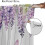 Purple Hydrangea Curtains Wisteria Butterfly Print Rod 6