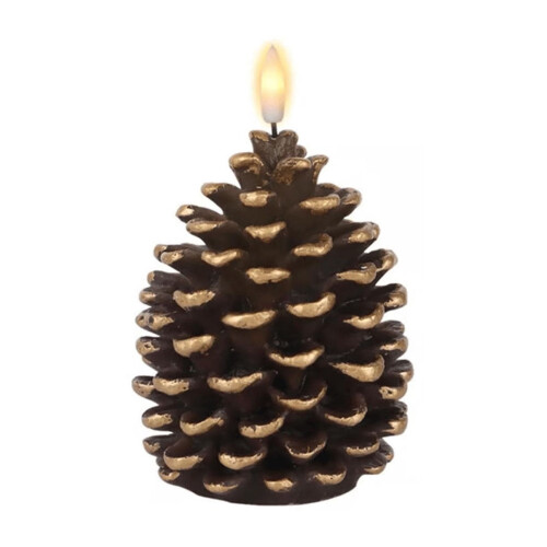 Flameless Pinecone Candles Battery Operated 6-Hour Timer 1