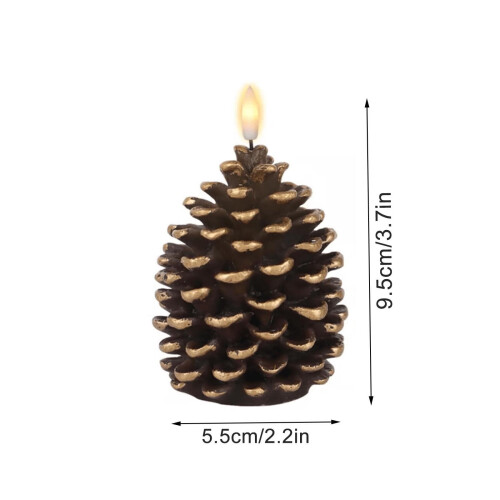 Flameless Pinecone Candles Battery Operated 6-Hour Timer 2