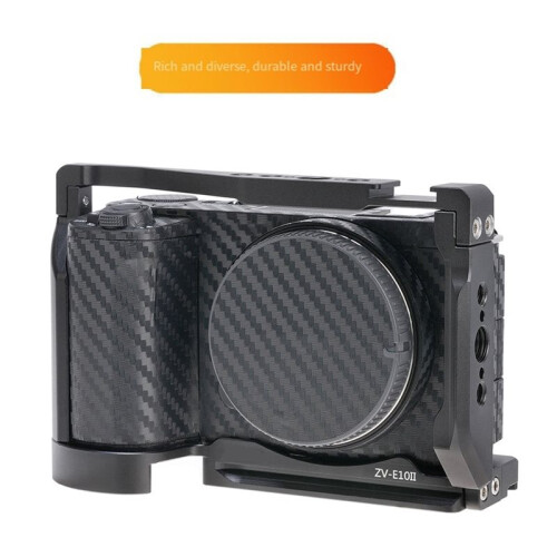 For  ZV-E10 II Alloy Rabbit Cage Rig Handle Stabilizer Ergonomic Handgrip Tripod Mount Set 1