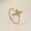 Crystal Cross Ring 18K Gold Plated Size 6-10 4