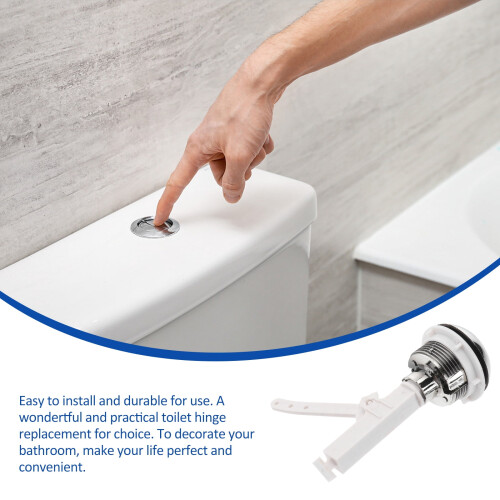 Toilet Tank Push Button Silver Plastic 1 Pack 1